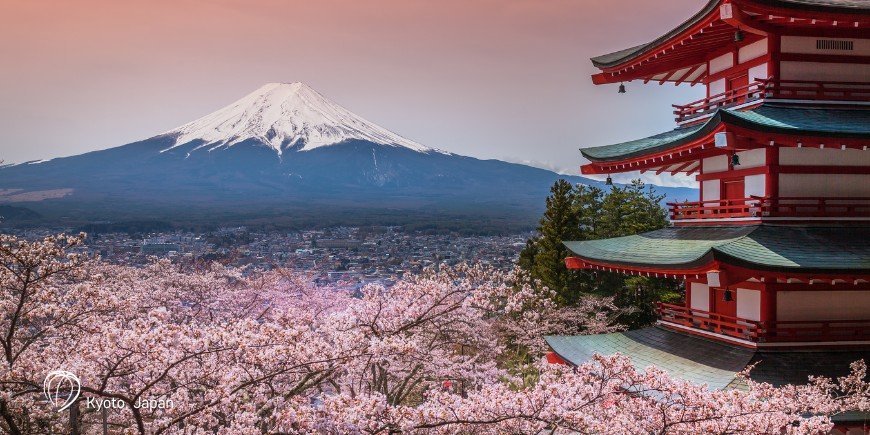 View of Mount Fuji in Kyoto